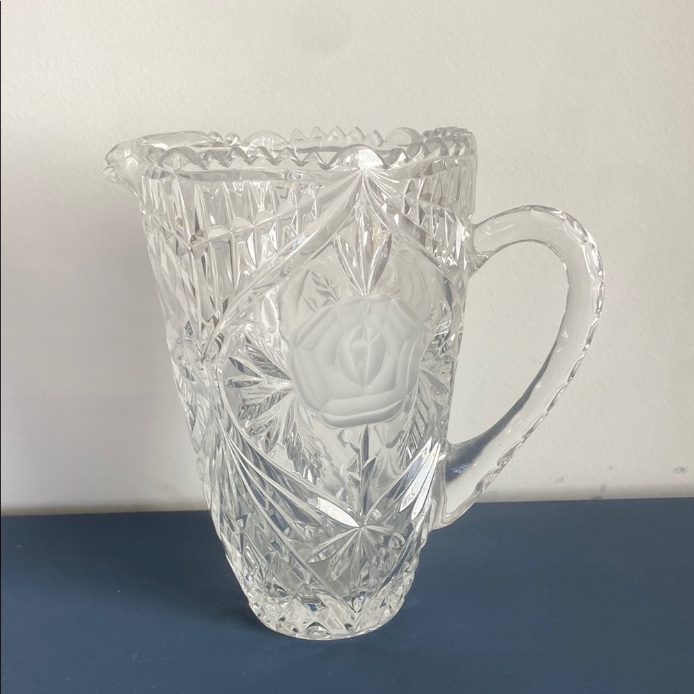 Vintage Mikasa crystal water pitcher‎